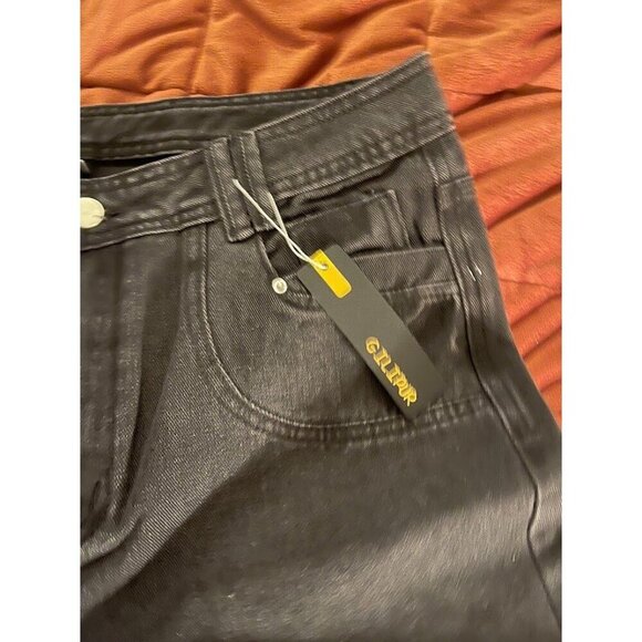 Gilipur Womens Black Wide-Leg Jeans‎ ML069 29" Inseam Cotton/Polyester - Picture 2 of 11